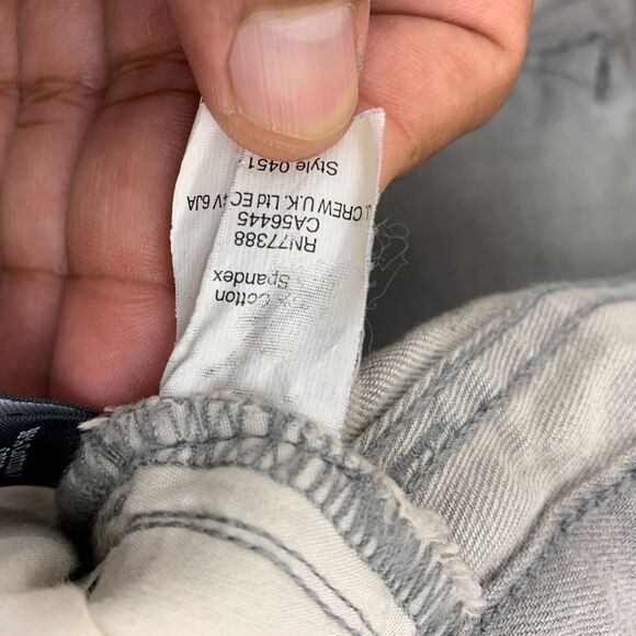 J. Crew Jeans Womens Size 27 Toothpick Stretch Gray Distressed - Picture 14 of 16